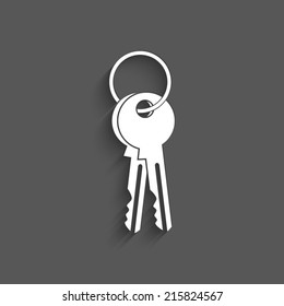 Key icon on a grey background