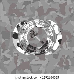 key icon on grey camo texture