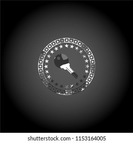key icon on grey camouflaged texture