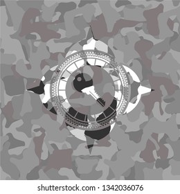 key icon on grey camouflaged pattern