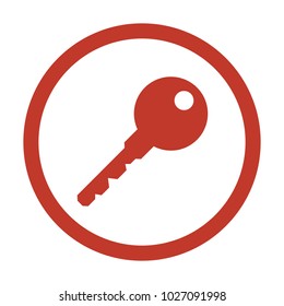 Key icon on white background. Vector illustration