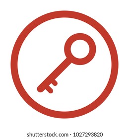 Key icon on white background. Vector illustration
