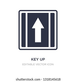 key up icon on white background. Simple element illustration from UI concept. key up icon symbol design.