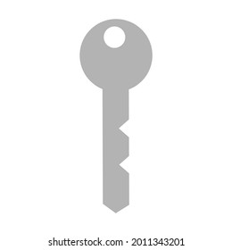 Schlüsselsymbol auf weißem Hintergrund, Vektorgrafik