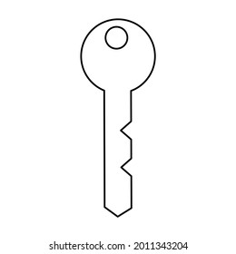 key icon on a white background, vector illustration