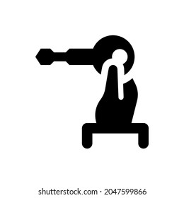 Icono de clave en fondo blanco
