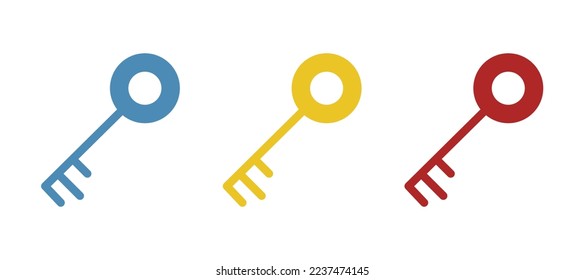 icono de clave en un fondo blanco, ilustración vectorial