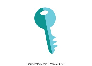 key icon on white background. flat style key icon.
