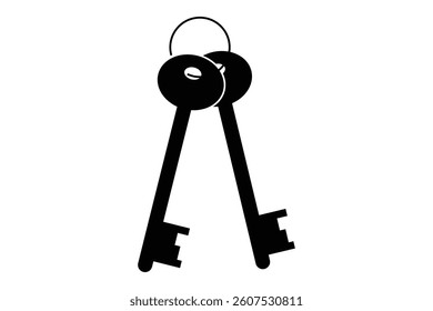key icon on white background. flat style key icon.