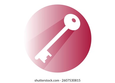 key icon on white background. flat style key icon.