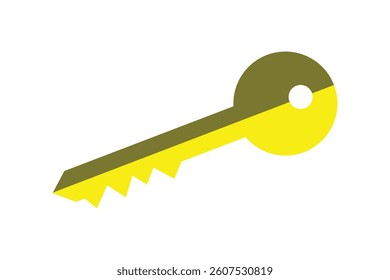 key icon on white background. flat style key icon.