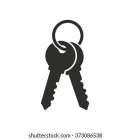 Key  icon  on white background. Vector illustration.