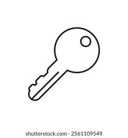 Key icon Outline vector line symbol