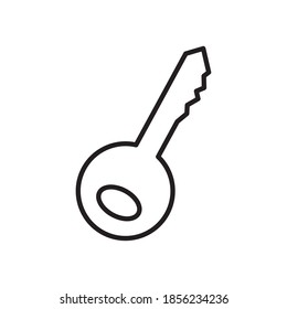 icono de clave sobre fondo blanco, estilo de línea, ilustración vectorial
