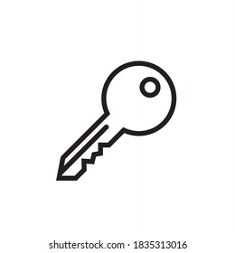 símbolo de vector de contraseña de icono de clave aislado