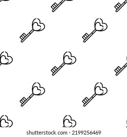 key icon pattern. Seamless key pattern on white background.