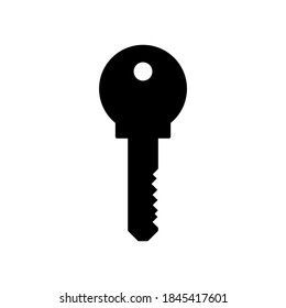 key icon. privacy symbol flat style isolated on white background. vector illustration