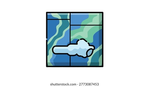 Key icon in puzzle piece shape