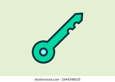 Key icon. icon related to UI elements. suitable for web site, app, user interfaces,element, printable etc. flat line icon style. simple vector design editable