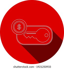 Key icon. Rent a car, rent home, sale key icon with vector illustration and flat style design.