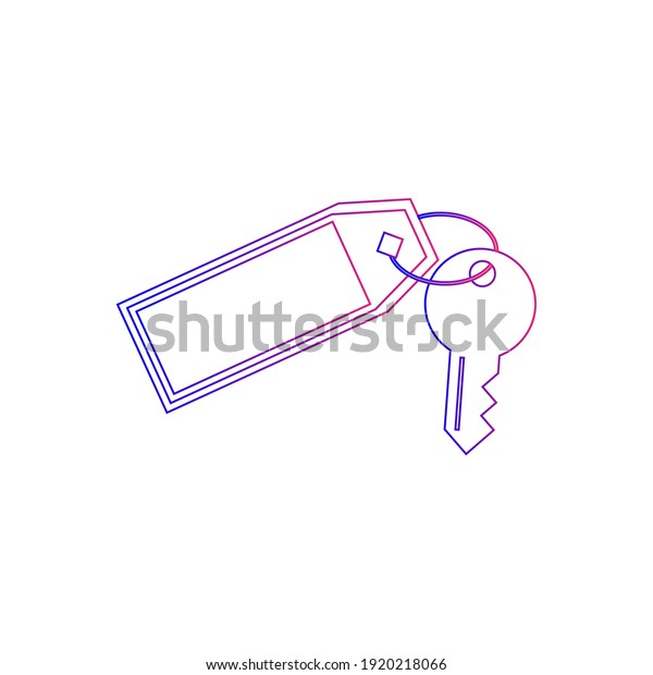 Key icon. Rent a car, rent home,\
sale key icon with vector illustration and flat style\
design.