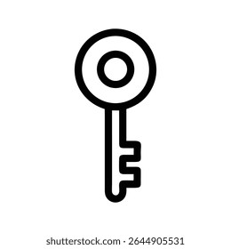 «Key Icon with Round Head Design»