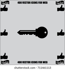 Key icon, secret vector illustration