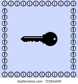 Key icon, secret vector illustration