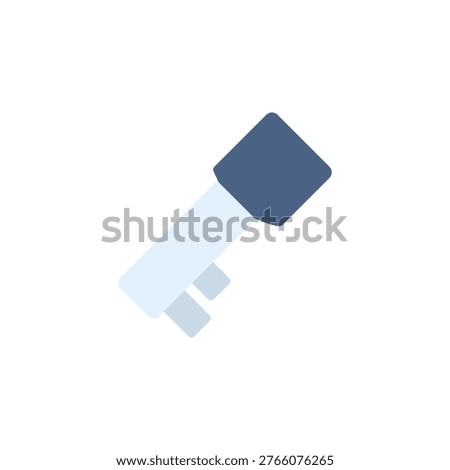 Key icon for security or access permission feature. Unlock symbol for password manager or application security interface.