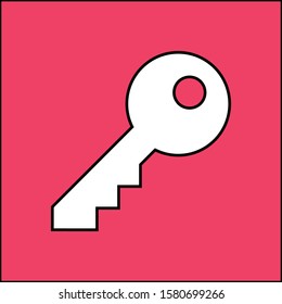 Key Icon for Security and Password