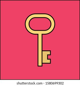 Key Icon for Security and Password