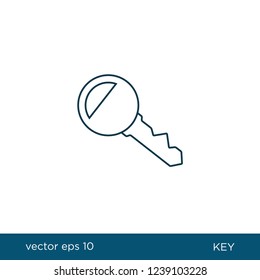 key icon security symbol locked logo template