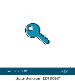 key icon security symbol locked logo template