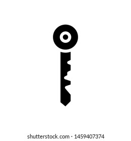 Key Icon Security , Template Design Vector Emblem Isolated Illustration , Outline Solid Background White , Private Business Lock
