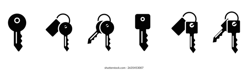 Key icon set. set of key. 