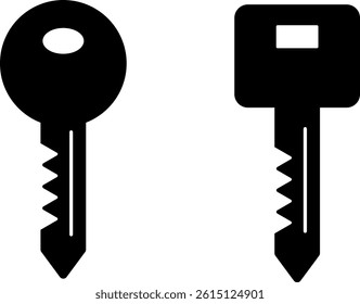 key icon set. access account login password icons. house key sign security symbol