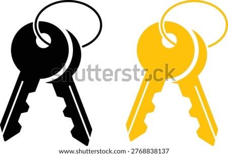 key icon set. Authorization key and private access design. access account login password icons. Electronic key and security code symbol
