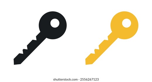 key icon set in black and colored versions.