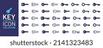 Key icon set in different design.