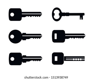 Key icon set, icons of keys image. Vector illustration 