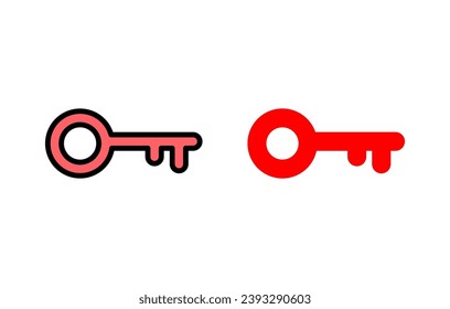 Key icon set illustration. Key sign and symbol.