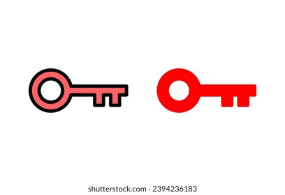 Key icon set illustration. Key sign and symbol.