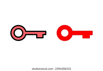 Key icon set illustration. Key sign and symbol.