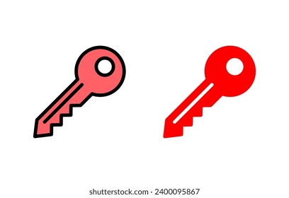 Key icon set illustration. Key sign and symbol.