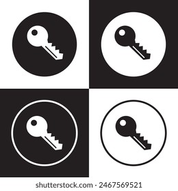 conjunto de iconos de llave. icono de llave , acceso Cuenta Contraseña de Inicio de sesión iconos - icono de llave de casa símbolo de seguridad. Vector interfaz App iconos. ILUSTRACIÓN VECTORIAL . EPS 10  