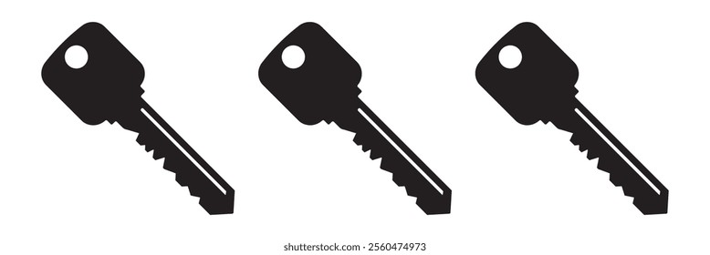 key icon set. key lock icon , access account login password icons - house key icon security symbol. vector interface app icons. Vector illustration 