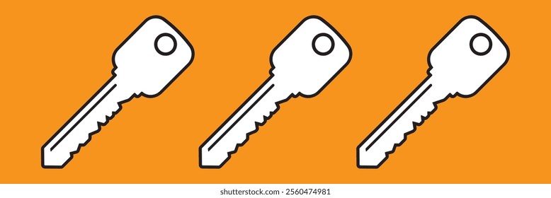 key icon set. key lock icon , access account login password icons - house key icon security symbol. vector interface app icons. Vector illustration 