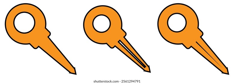 key icon set. key lock icon , access account login password icons - house key icon security symbol. vector interface app icons. Vector illustration 