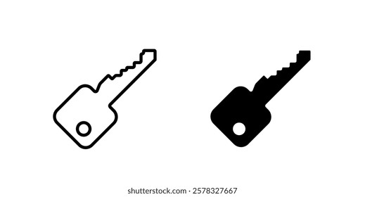 Key icon set, key sign vector  