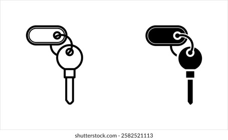 Key icon set, Key symbol on white background.